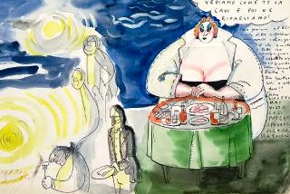 Food in the drawings by Federico Fellini