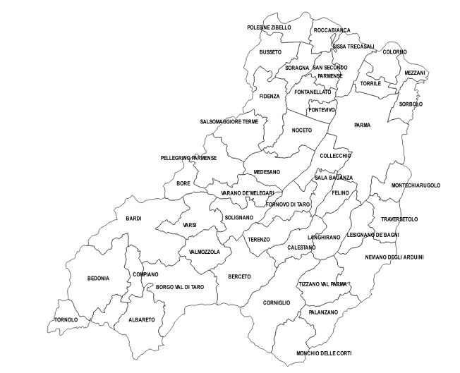 Mappa interattiva della Provincia di Parma