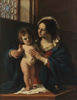 Guercino, Madonna con bambino benedicente, 1629 - Pinacoteca Civica di Cento